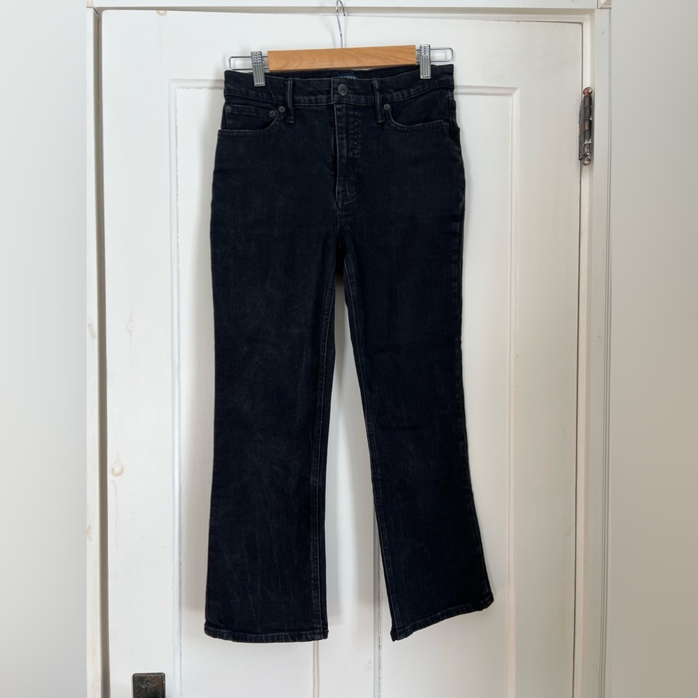 J.Crew | Mid-Rise Flare Crop Jeans | Black | 27